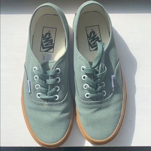 Vans Green and Gum Sole Sneakers